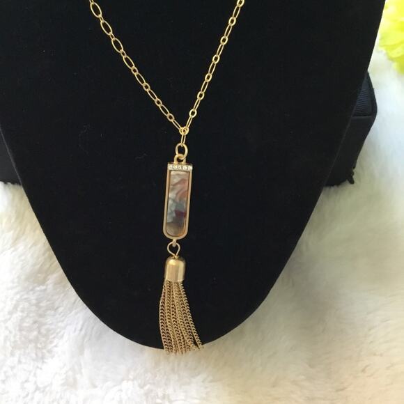 Ann Taylor Factory Jewelry - Ann Taylor Gold Tassel Necklace